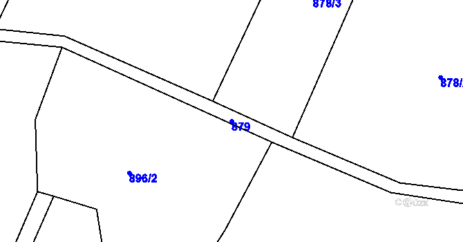 Parcela st. 879 v KÚ Rajnochovice, Katastrální mapa