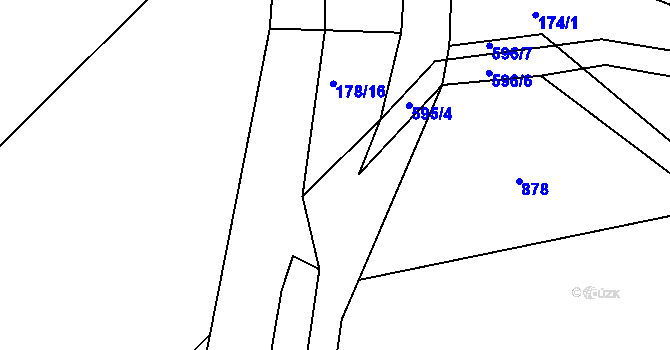 Parcela st. 178/4 v KÚ Raková u Rokycan, Katastrální mapa