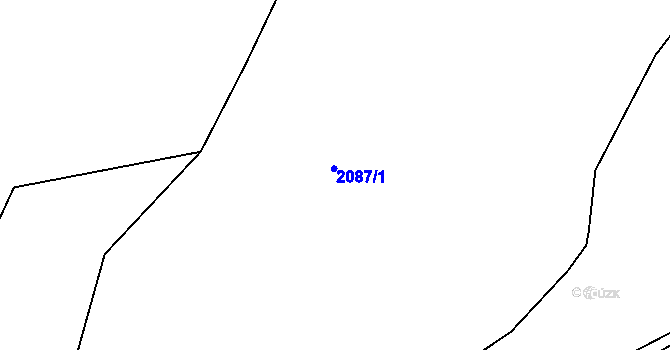 Parcela st. 2087/2 v KÚ Rakovník, Katastrální mapa