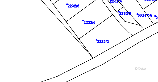 Parcela st. 2246/9 v KÚ Rakovník, Katastrální mapa