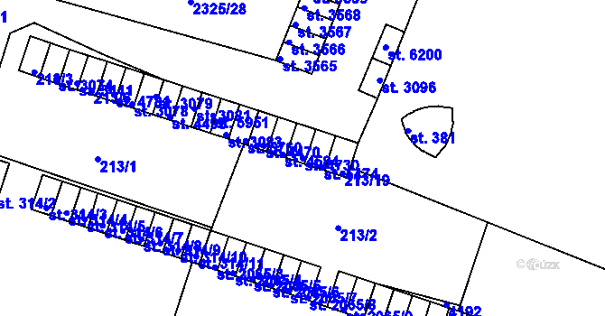 Parcela st. 4730 v KÚ Rakovník, Katastrální mapa
