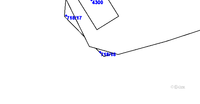 Parcela st. 718/18 v KÚ Rakovník, Katastrální mapa