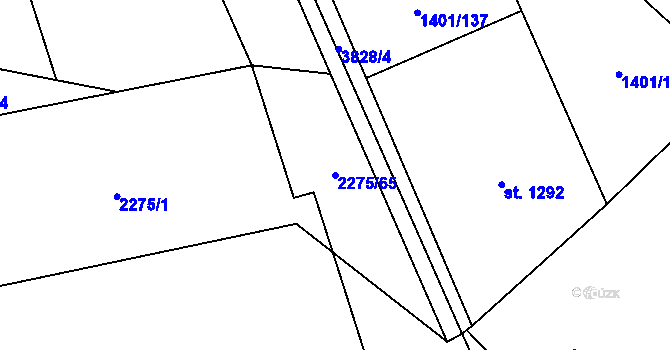 Parcela st. 2275/65 v KÚ Rakvice, Katastrální mapa