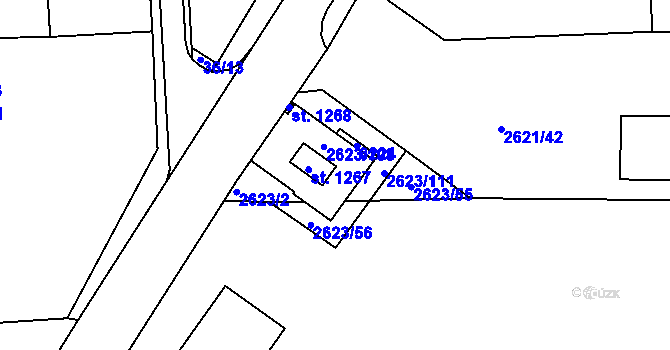 Parcela st. 809 v KÚ Rakvice, Katastrální mapa