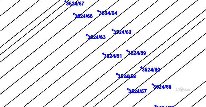 Parcela st. 3524/61 v KÚ Rakvice, Katastrální mapa