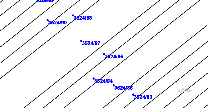 Parcela st. 3524/86 v KÚ Rakvice, Katastrální mapa