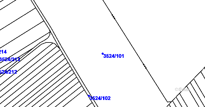 Parcela st. 3524/101 v KÚ Rakvice, Katastrální mapa