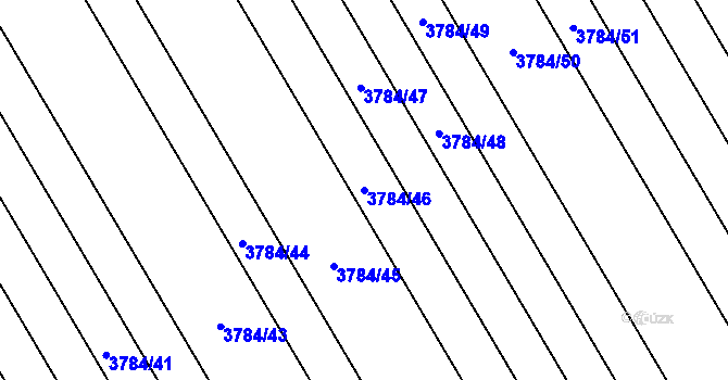 Parcela st. 3784/46 v KÚ Rakvice, Katastrální mapa