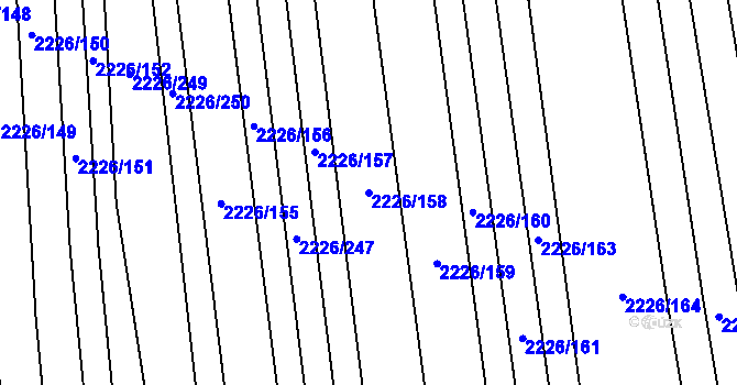 Parcela st. 2226/158 v KÚ Rakvice, Katastrální mapa