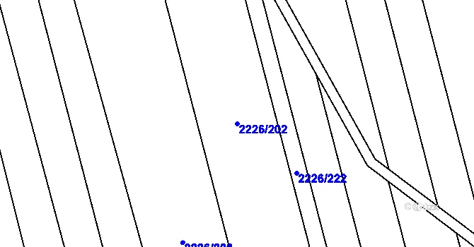 Parcela st. 2226/202 v KÚ Rakvice, Katastrální mapa