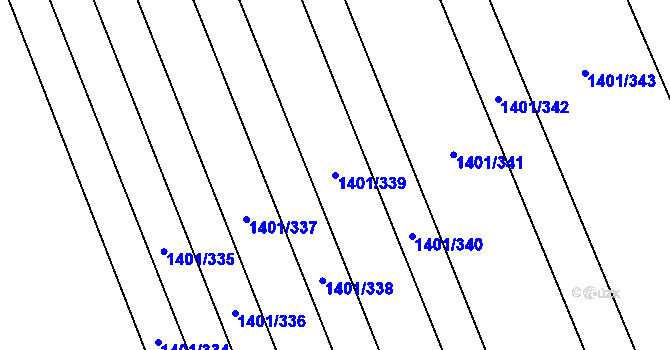 Parcela st. 1401/339 v KÚ Rakvice, Katastrální mapa