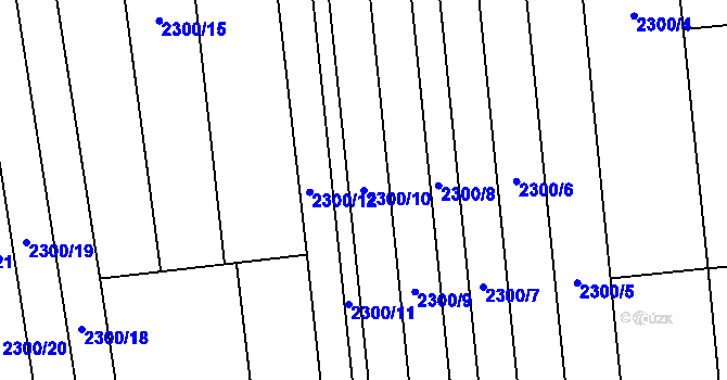 Parcela st. 2300/10 v KÚ Rakvice, Katastrální mapa