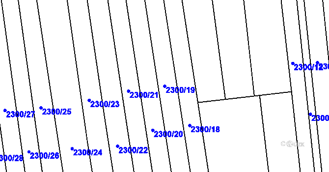 Parcela st. 2300/19 v KÚ Rakvice, Katastrální mapa