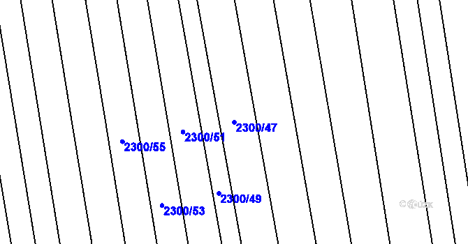 Parcela st. 2300/47 v KÚ Rakvice, Katastrální mapa