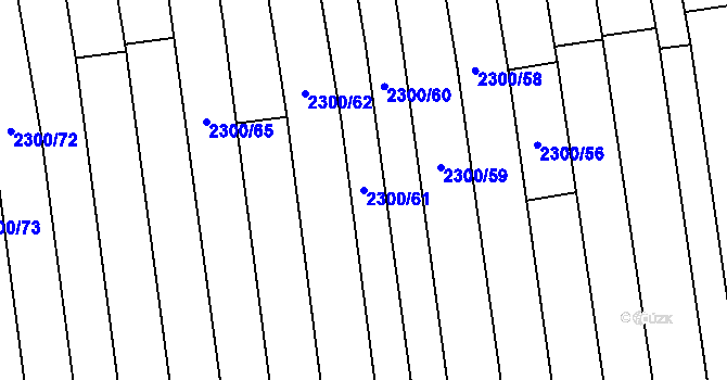 Parcela st. 2300/61 v KÚ Rakvice, Katastrální mapa
