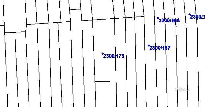 Parcela st. 2300/175 v KÚ Rakvice, Katastrální mapa