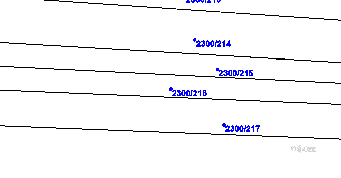Parcela st. 2300/216 v KÚ Rakvice, Katastrální mapa