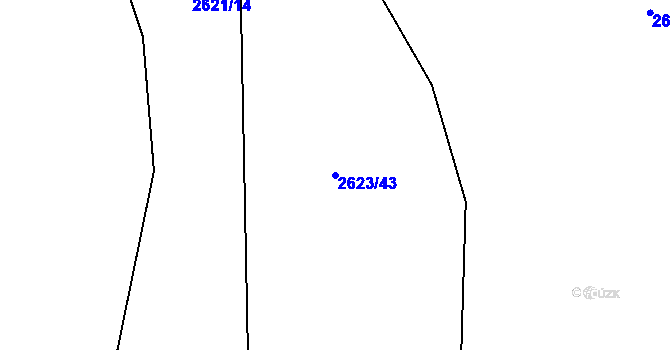 Parcela st. 2623/43 v KÚ Rakvice, Katastrální mapa