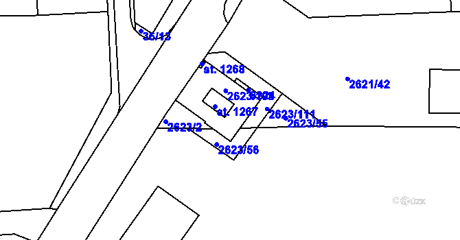 Parcela st. 809/1 v KÚ Rakvice, Katastrální mapa