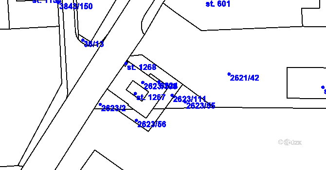 Parcela st. 809/2 v KÚ Rakvice, Katastrální mapa