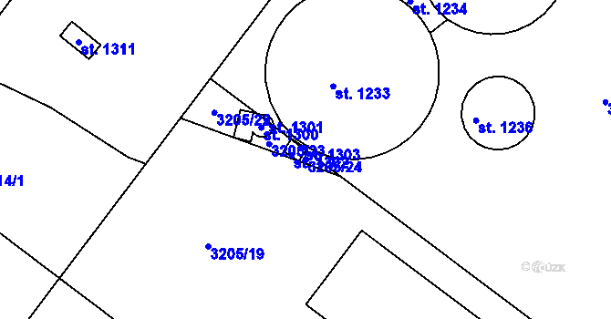 Parcela st. 3205/24 v KÚ Rakvice, Katastrální mapa