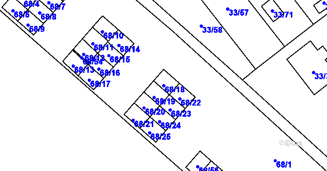 Parcela st. 68/18 v KÚ Kuřívody, Katastrální mapa