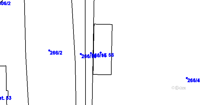 Parcela st. 56 v KÚ Hrádek u Loun, Katastrální mapa