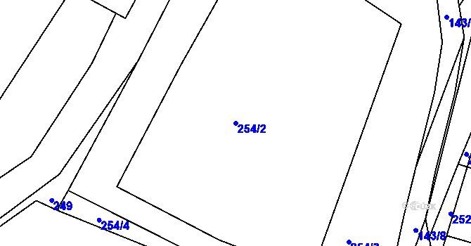 Parcela st. 254/2 v KÚ Raná u Loun, Katastrální mapa