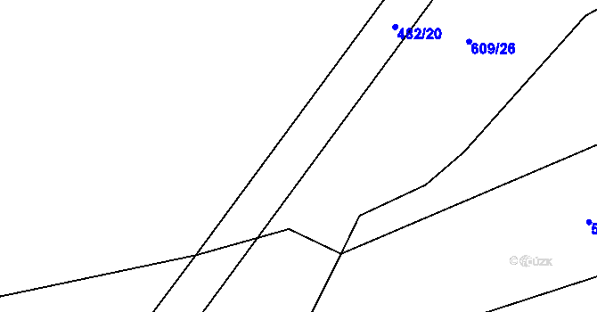 Parcela st. 482/21 v KÚ Raná u Hlinska, Katastrální mapa