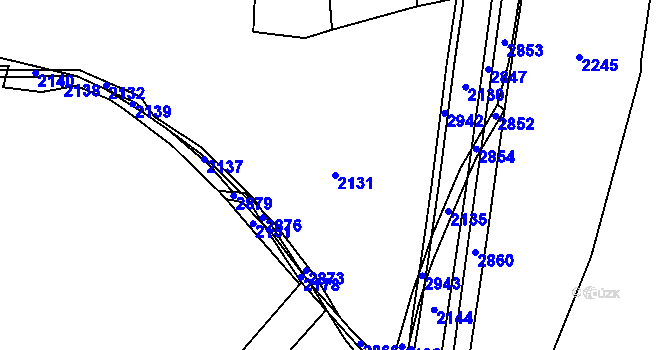 Parcela st. 2131 v KÚ Rancířov, Katastrální mapa
