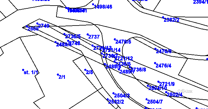 Parcela st. 2736 v KÚ Rancířov, Katastrální mapa