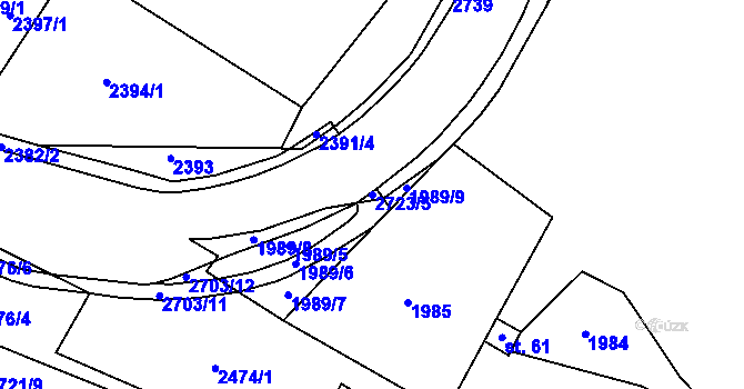 Parcela st. 2723/5 v KÚ Rancířov, Katastrální mapa