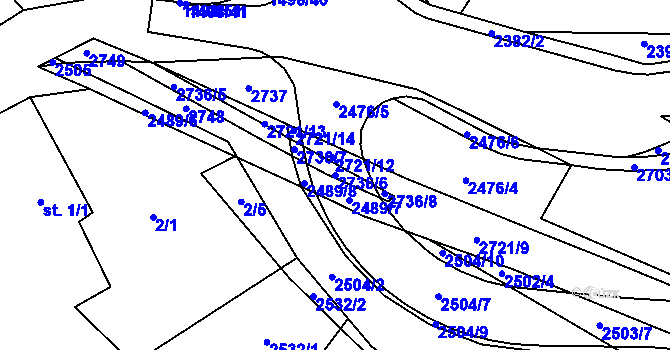 Parcela st. 2736/6 v KÚ Rancířov, Katastrální mapa
