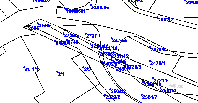 Parcela st. 2736/7 v KÚ Rancířov, Katastrální mapa