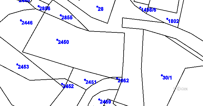 Parcela st. 60 v KÚ Rancířov, Katastrální mapa