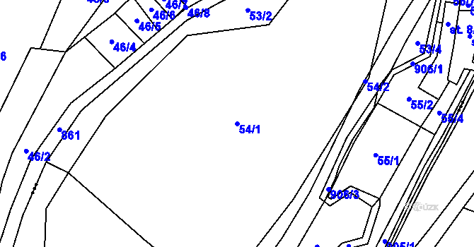 Parcela st. 54/1 v KÚ Rančířov, Katastrální mapa