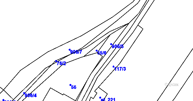 Parcela st. 55/6 v KÚ Rančířov, Katastrální mapa