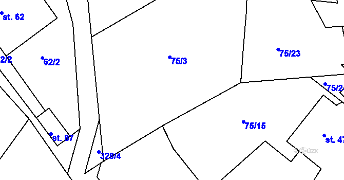 Parcela st. 61/3 v KÚ Rankov u Chotěboře, Katastrální mapa