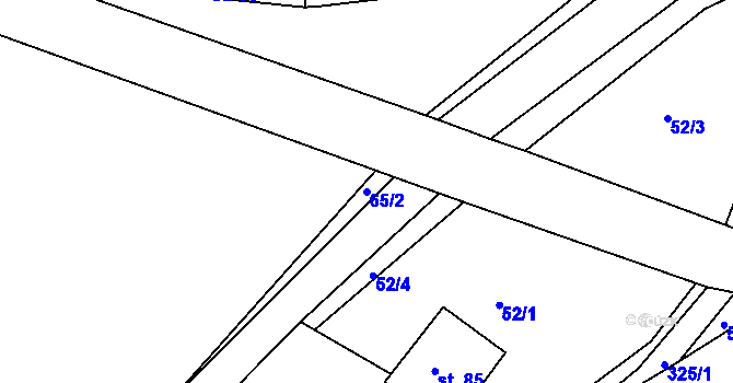 Parcela st. 65/2 v KÚ Rankov u Chotěboře, Katastrální mapa