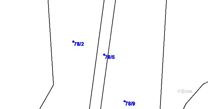 Parcela st. 78/5 v KÚ Rankov u Chotěboře, Katastrální mapa