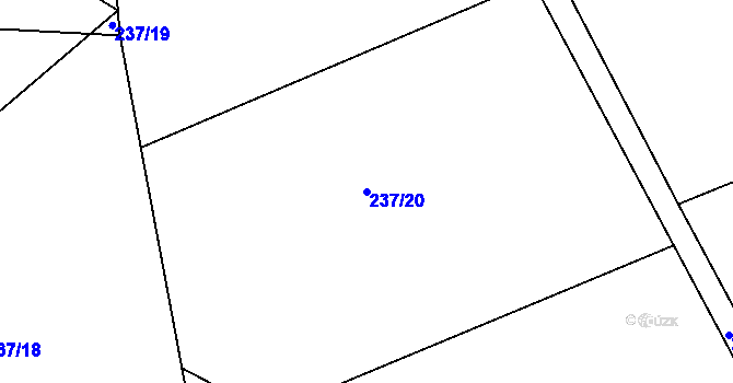 Parcela st. 237/20 v KÚ Rankov u Chotěboře, Katastrální mapa