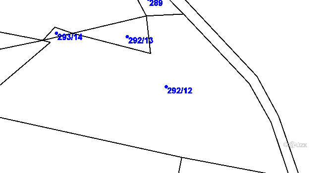 Parcela st. 292/12 v KÚ Rankov u Chotěboře, Katastrální mapa