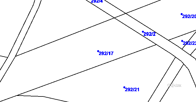 Parcela st. 292/17 v KÚ Rankov u Chotěboře, Katastrální mapa