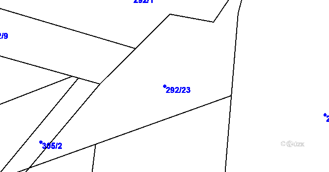Parcela st. 292/23 v KÚ Rankov u Chotěboře, Katastrální mapa