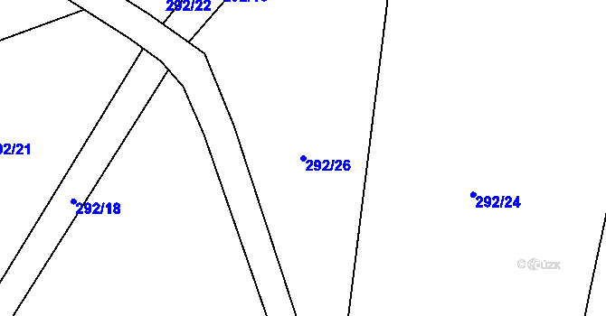 Parcela st. 292/26 v KÚ Rankov u Chotěboře, Katastrální mapa