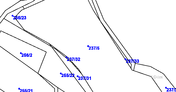 Parcela st. 237/5 v KÚ Rankov u Chotěboře, Katastrální mapa