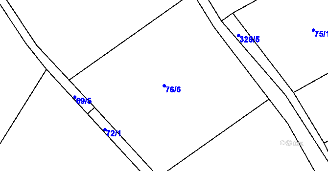Parcela st. 76/6 v KÚ Rankov u Chotěboře, Katastrální mapa