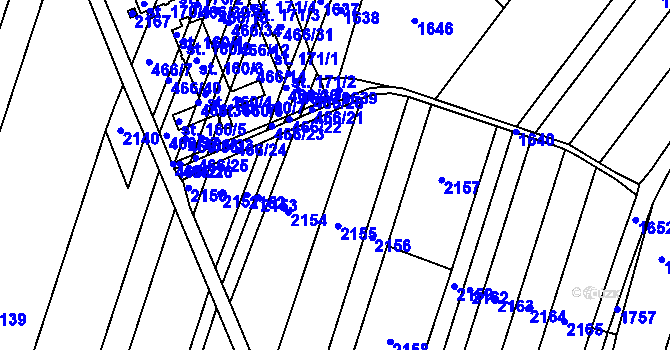 Parcela st. 466/2 v KÚ Rapotice, Katastrální mapa