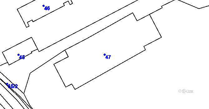 Parcela st. 47 v KÚ Rapotín, Katastrální mapa