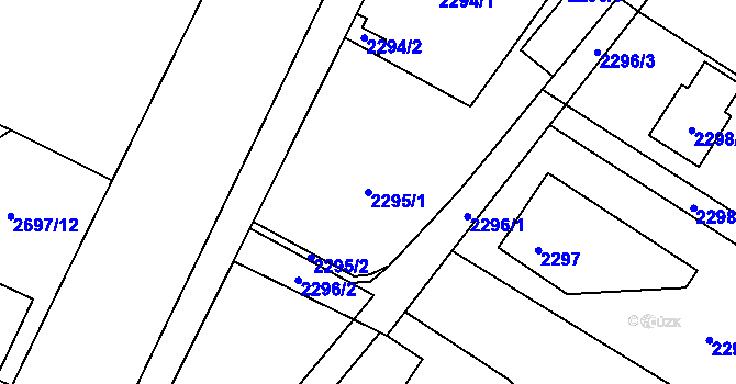 Parcela st. 2295/1 v KÚ Rapotín, Katastrální mapa